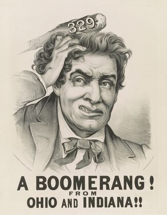 A boomerang!; From Ohio and Indiana!! (1880)