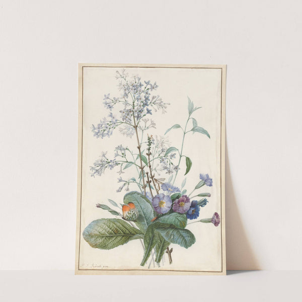 A Bouquet of Flowers with Insects by Pierre Joseph Redouté