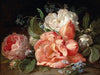 A Bouquet of Flowers with Roses and Forget-Me-Nots