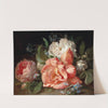 A Bouquet of Flowers with Roses and Forget-Me-Nots (1886) by Josef Neugebaue