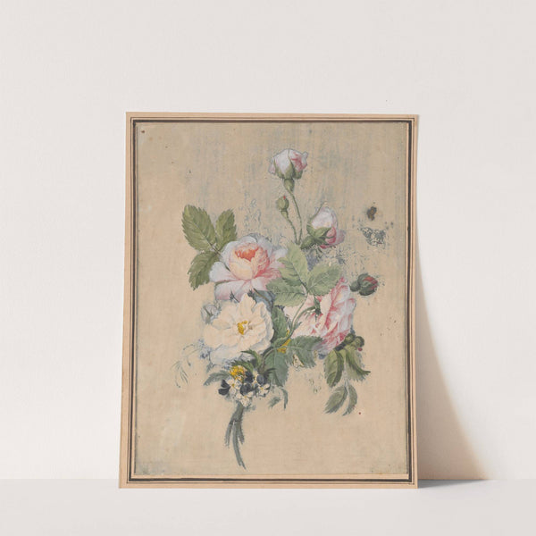 A bouquet of roses and pansies by Henryka Beyer