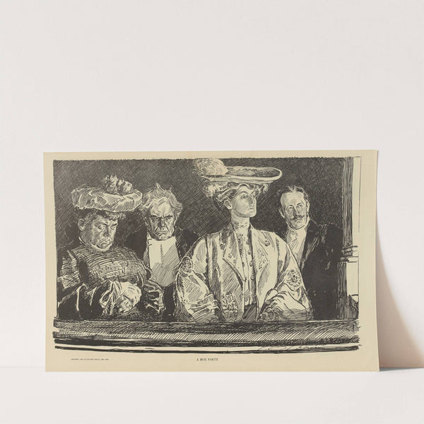 A box party (1900-1905) by Charles Dana Gibson
