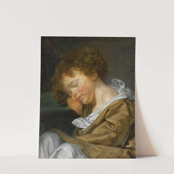 A Boy Asleep On A Table by Jean-Baptiste Greuze