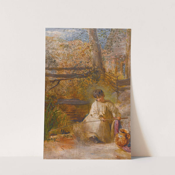 A Boy Fishing by John Linnell