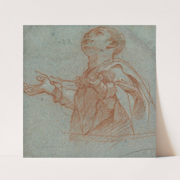 A Boy Gazing Upward in Adoration by Bartolomeo Cesi