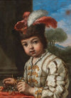 A Boy, Half-Length, Holding Grapes, A Landscape Beyond