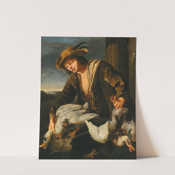 A Boy Holding Two Ducks (18th Century) by Lombard School