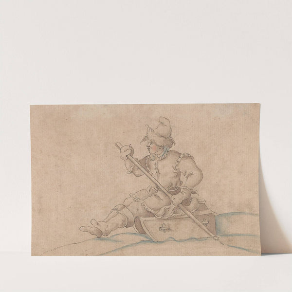 A Boy on a Sled by Jost Amman