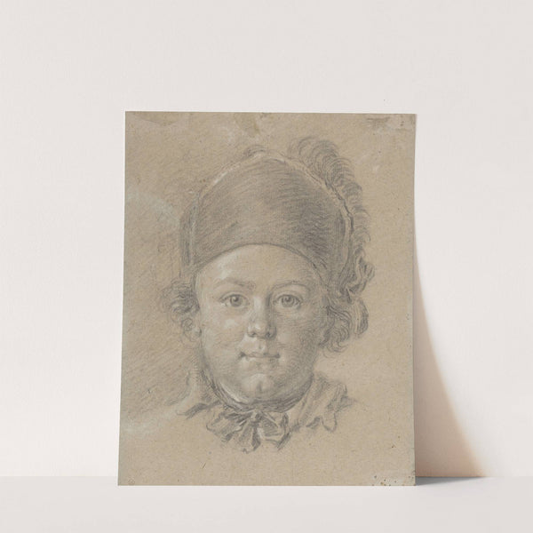 A Boy Wearing a Military Cap by French School