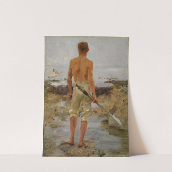 A boy with an oar (1910) by Henry Scott Tuke