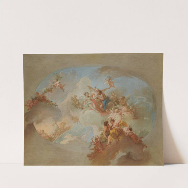 A Bozetto With Flora And Zephyr, Mars And Venus And The Signs Of The Zodiac (18th Century) by Italian School