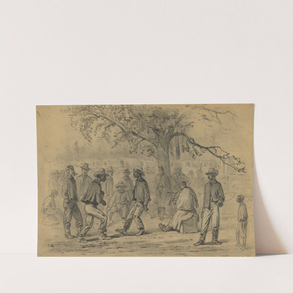 A breakdown in the wagoner's camp by Edwin Forbes