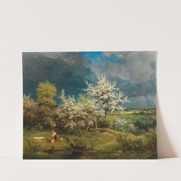 A Brewing Storm in Spring by Eduard Leonhardi