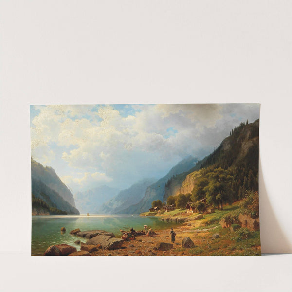 A Brewing Storm on Lake Brienz by Johann Joseph Jansen