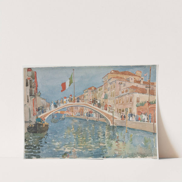 A Bridge In Venice (1899) by Maurice Prendergast