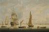 A British Man-Of-War Being Towed Into Portsmouth Harbour By A Steam Tug