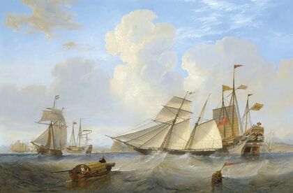 A British Opium Schooner And Other Shipping Off Hong Kong — size preview