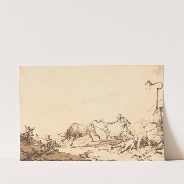 A Bull Charging (1794) by Philip James de Loutherbourg