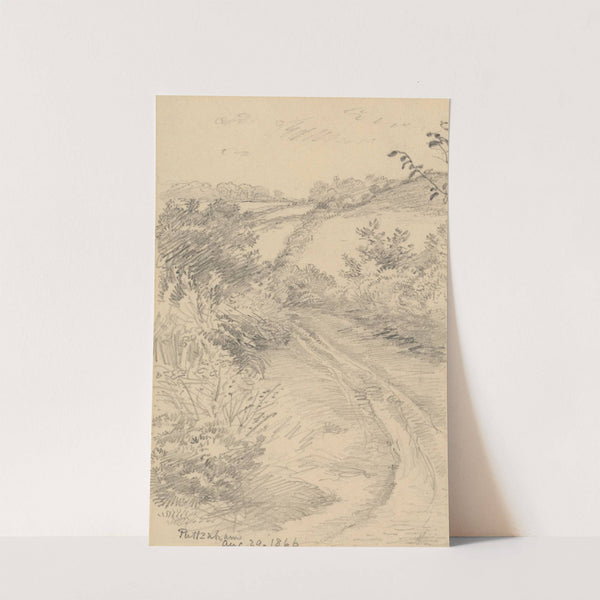 A Bushy Lane with a Field Beyond by George Richmond