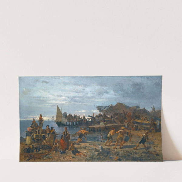 A Bustling Shore by Konstantinos Volanakis