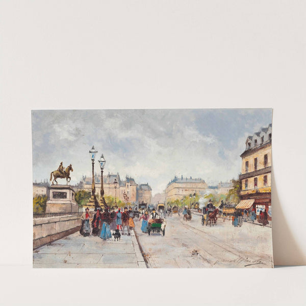 A busy day on the Pont Neuf, Paris by Fausto Giusto