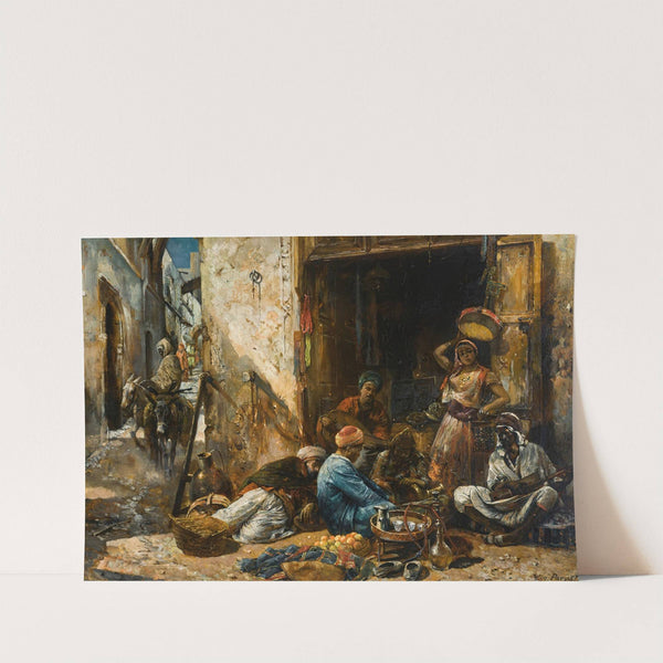 A Busy Market by Eugène Pavy