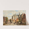 A Busy Street in a Dutch Town by Willem Koekkoek