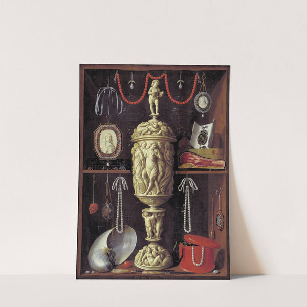 A Cabinet With Objects Of Art by Georg Hainz