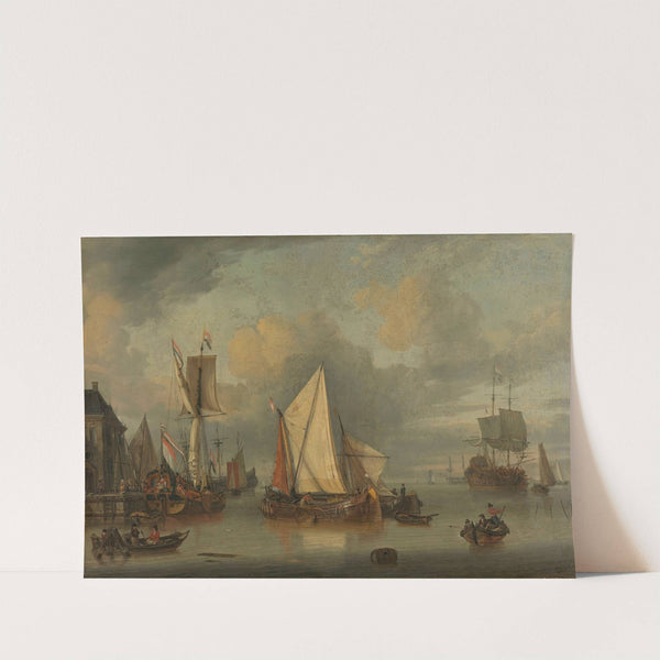 A Calm (Ships in the Harbor by Calm Weather) by Jan Claesz. Rietschoof