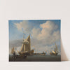 A calm with a States Yacht firing a salute by Willem van de Velde the Younger