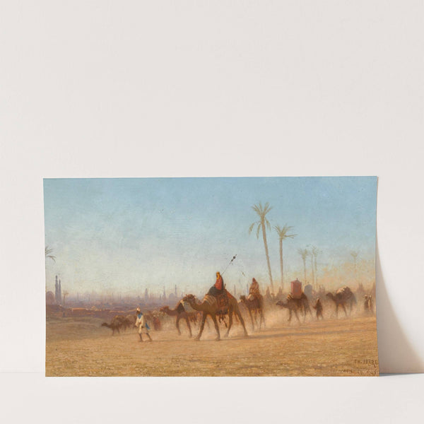 A Camel Caravan by Charles Théodore Frère