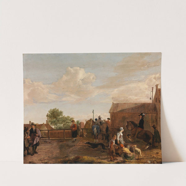 A Canal Boat Station by Ludolf de Jongh