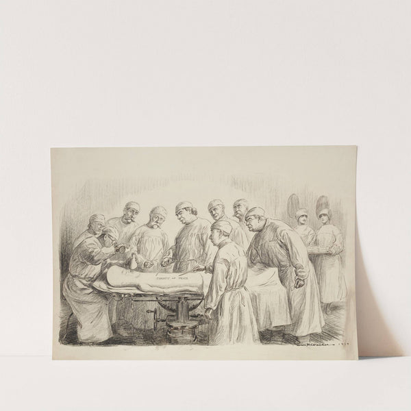 A capitol Operation. Diagnosis; League of Nations – Recovery 50-50 (1919) by William Henry Walker