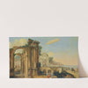 A Capriccio Coastal Landscape With Figures Beneath Ruins by The Pseudo Battaglioli