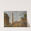 A Capriccio View Of Rome With Ancient Ruins And The Flaminian Obelisk by Giovanni Paolo Panini