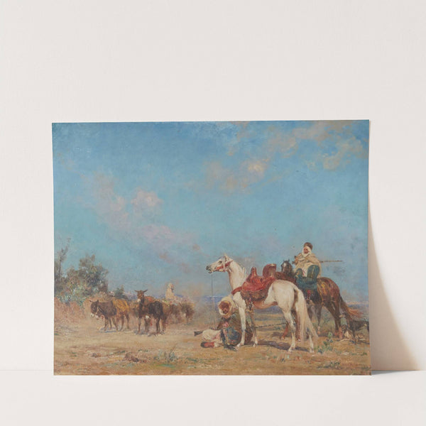 A caravan at rest by Henri Émilien Rousseau