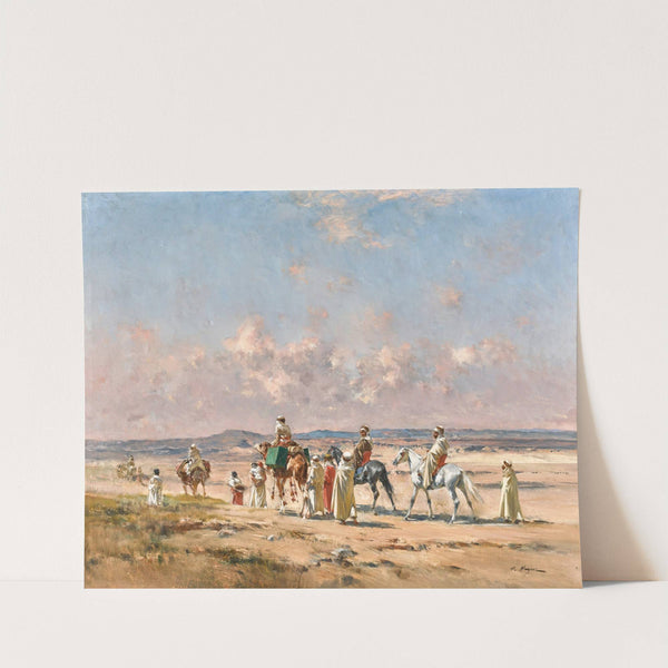 A caravan crossing the desert by Victor Huguet