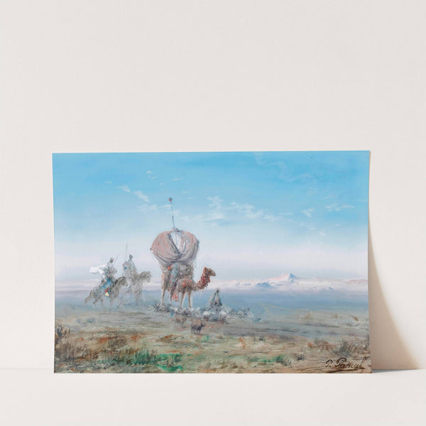 A caravan in the desert by Paul Pascal