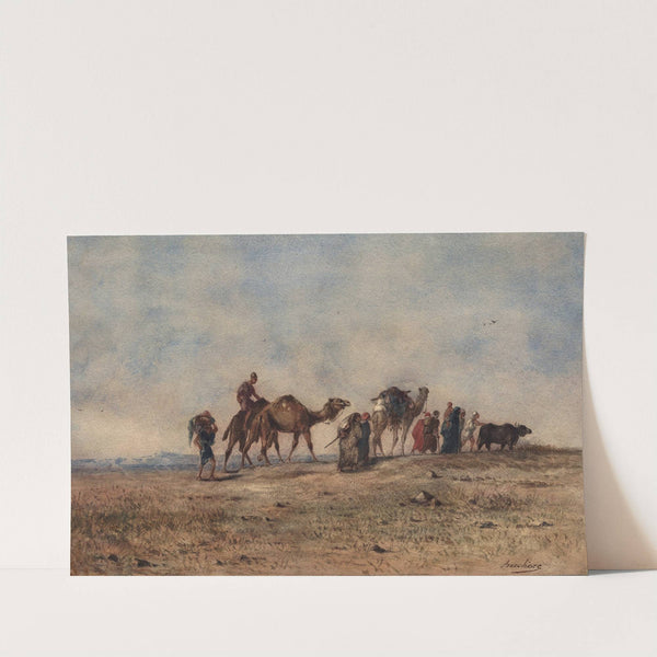 A Caravan in the Desert by Narcisse Berchère
