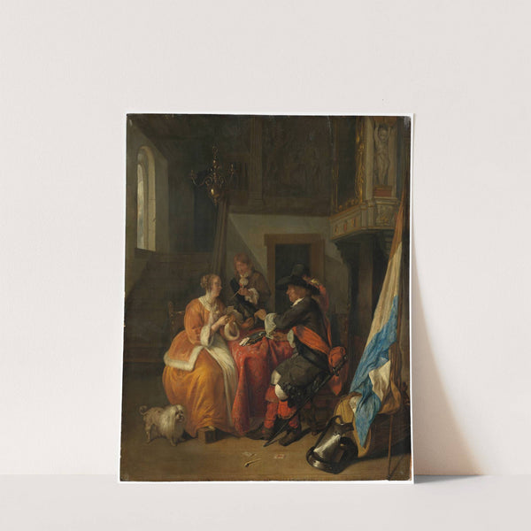 A Card Game by Gabriel Metsu