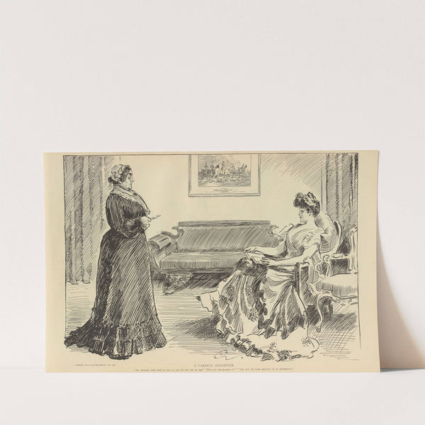A careful daughter (1900-1905) by Charles Dana Gibson
