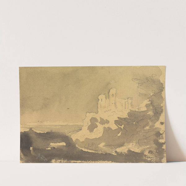 A Castle at the Edge of a Lake by William Gilpin