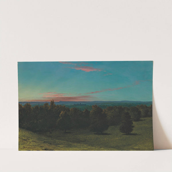 A castle in a forest at sunset by John Rogers Herbert