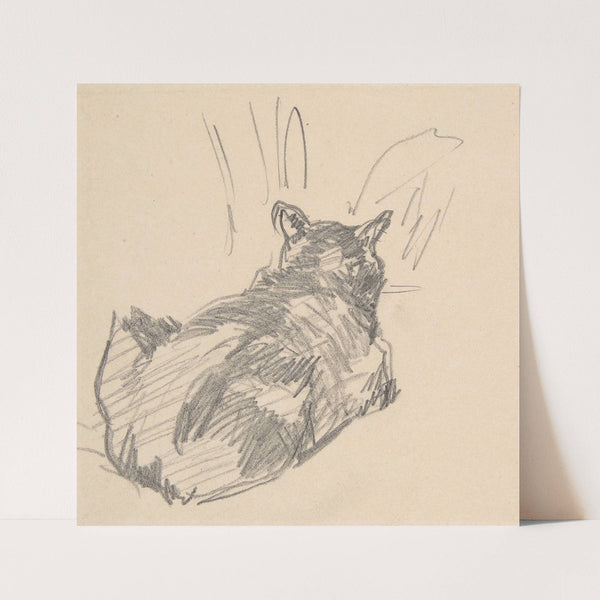 A Cat Resting on All Fours, Seen from Behind (1861) by Édouard Manet