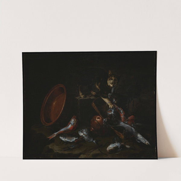 A Cat Stealing Fish by Giuseppe Recco