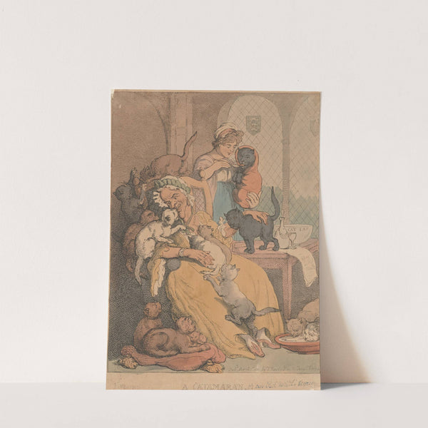 A catamaran; Or an old maid's nursery by Thomas Rowlandson