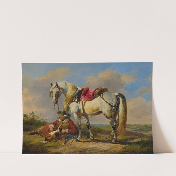 A Cavalier At Rest (1849) by Eugène Joseph Verboeckhoven