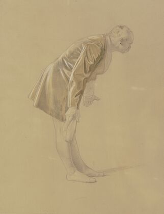 A cavalier bowing