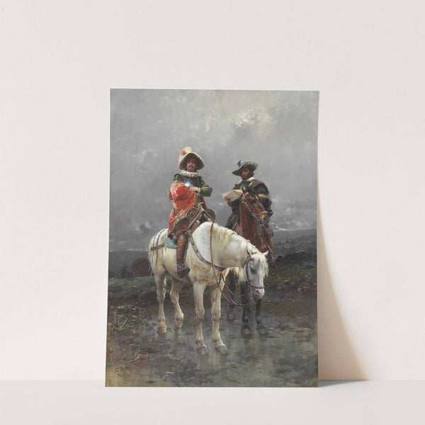 A Cavalier on a White Horse (1890) by Cesare Auguste Detti