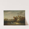A Cavalry Battle by Abraham van der Hoef